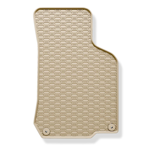 Gummifußmatten Auto für Volkswagen New Beetle Hatchback, Cabriolet (1998-2010) - Gummimatten Gummi Fußmatten - beige - 4 Stk.
