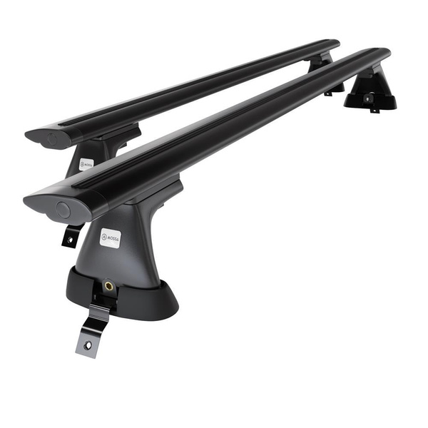 Aluminium-Dachträger für Renault Logan (2004-2013) - schwarz Dachträger Dachgepäckträger - ohne Montagelemente