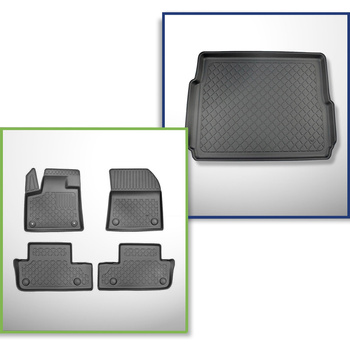 Set Kofferraumschale und angepasste Autoteppiche TPE für: Peugeot 3008 II Hybrid