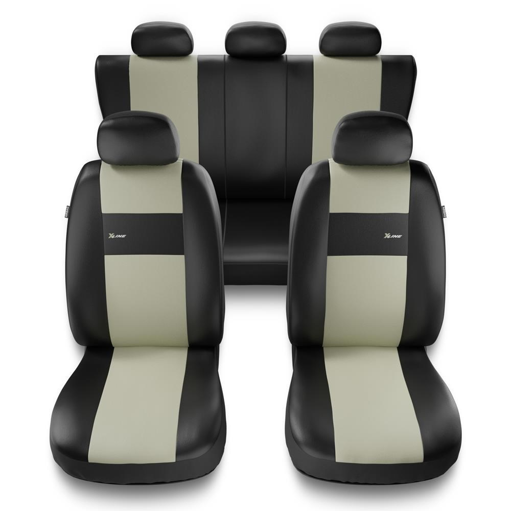 Universal Sitzbezüge Auto für Audi A4 B5, B6, B7, B8, B9 (1995-.) - Autositzbezüge  Schonbezüge für Autositze - XL-BE beige