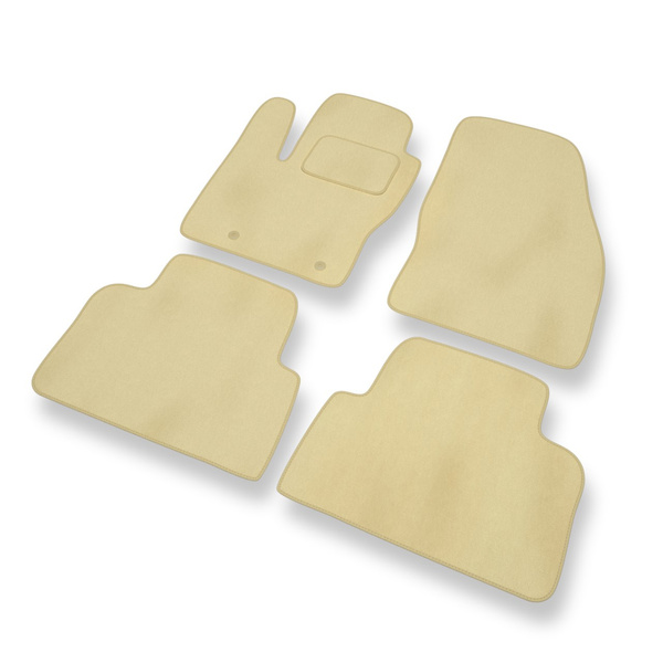 Fußmatten Auto für Ford Kuga I SUV (2008-2012) - Premium Velours beige Automatten Autoteppiche