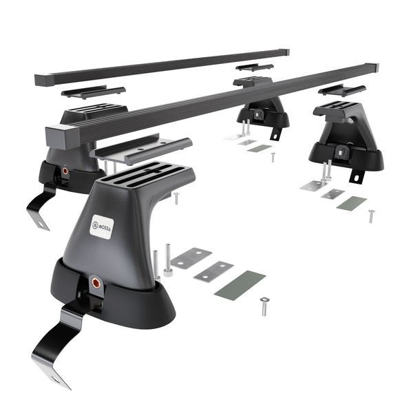Stahl-Dachträger für Fiat Grande Punto (2005-2010) - schwarz Dachträger Dachgepäckträger - ohne Montagelemente