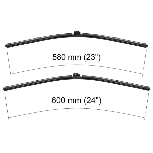 Vordere Scheibenwischer für Saab 9-3 Cabriolet, SportCombi, SportLimousine (2007-2012) - Wischerblätter Flach