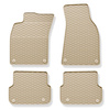 Gummifußmatten Auto für Audi A4 B8 Avant, Limousine (2007-2015) - Gummimatten Gummi Fußmatten - beige - 4 Stk.