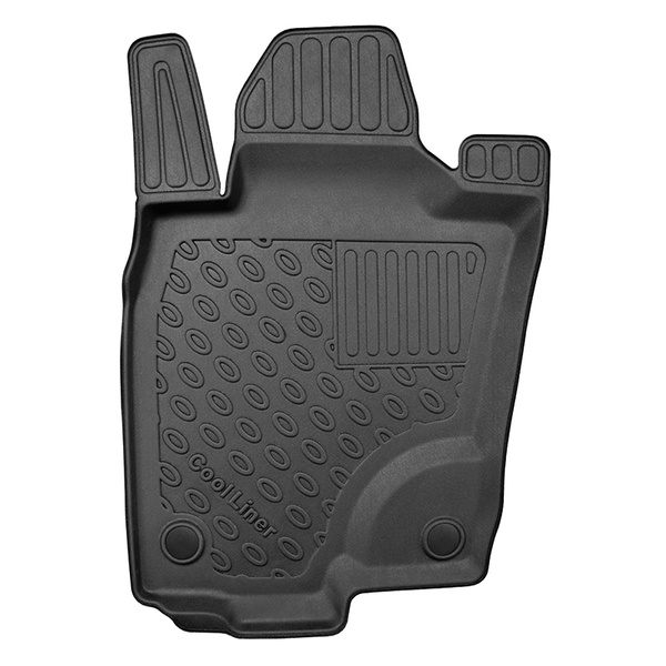 TPE Fußmatten Auto für Mercedes-Benz X Klasse 470 Pick-Up (11.2017-....) - schwarz Automatten Autoteppiche - ohne Feuerlöscher von Beifahrer