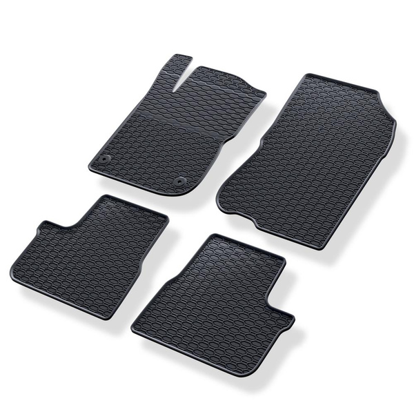 Gummifußmatten Auto für Peugeot 2008 SUV (2013-2019) - Gummimatten Gummi Fußmatten - schwarz - 4 Stk.