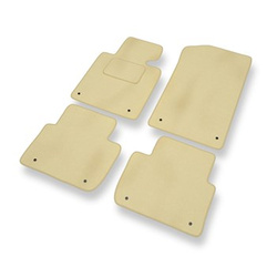 Fußmatten Auto für BMW 3er M3 III E46 (2001-2006) - Premium Velours beige Automatten Autoteppiche