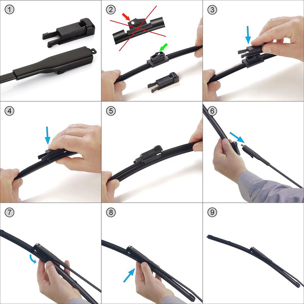 Vordere Scheibenwischer für Fiat Stilo Hatchback, Multi Wagon (07.2005-12.2007) - Wischerblätter Flach