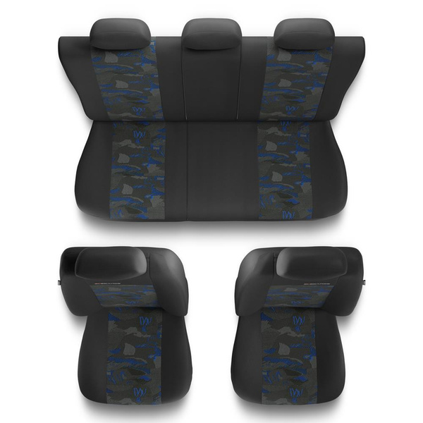 Universal Sitzbezüge Auto für Fiat Panda II, III (2003-....) – Autositzbezüge Schonbezüge für Autositze – UNE-BL