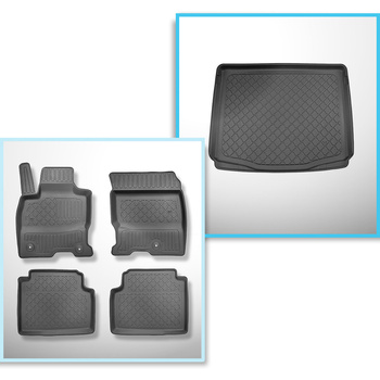 Set Kofferraumschale und angepasste Autoteppiche TPE für: Ford Kuga III SUV (04.
