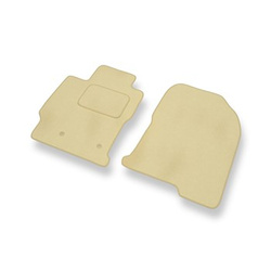 Fußmatten Auto für Toyota Prius II Liftback (2002-2009) - Premium Velours beige Automatten Autoteppiche