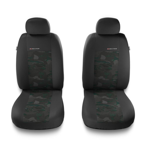 Universal Sitzbezüge Auto für Peugeot 308 I, II, III (2007-....) – Vordersitze Autositzbezüge Schonbezüge – 2UNE-GR