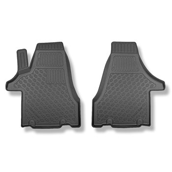 TPE Fußmatten Auto für Volkswagen Transporter T5, T6, T6.1 Van (2003-2024) - schwarz Automatten Autoteppiche - kürzer und langer Radstand