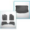 Set Kofferraumschale und angepasste Autoteppiche TPE für: Toyota Yaris III Hatchback (09.2011-08.2020) - oberer Kofferraum (für Multiboden);auch für Hybride