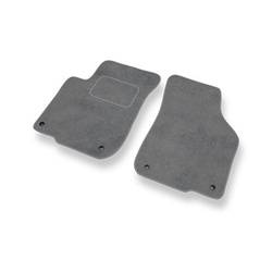 Fußmatten Auto für SEAT Leon I Hatchback (1998-2006) - Premium Velours graue Automatten Autoteppiche