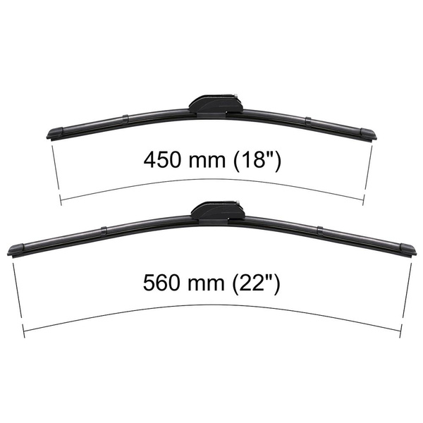 Vordere Scheibenwischer für Mitsubishi Galant Kombi, Liftback, Limousine (10.1996-05.2003) - Wischerblätter Flach