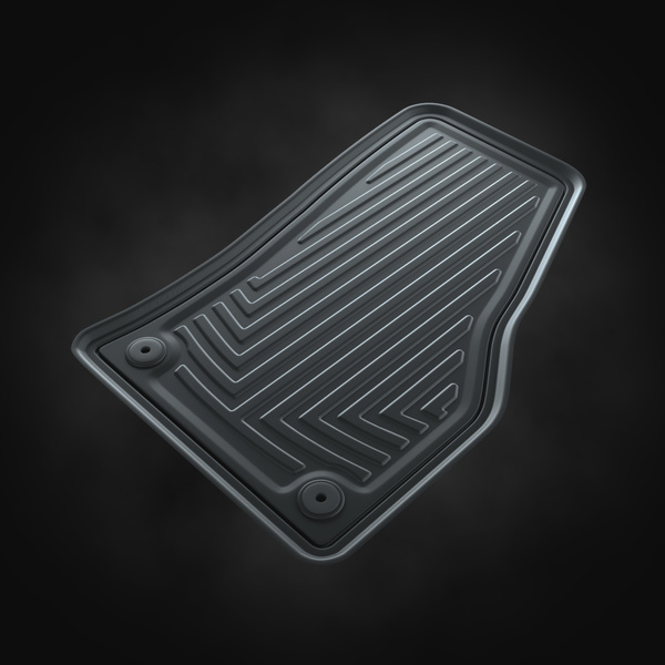 Gummifußmatten Auto für Cupra Leon (2020-....) - Gummimatten Gummi Fußmatten - schwarze