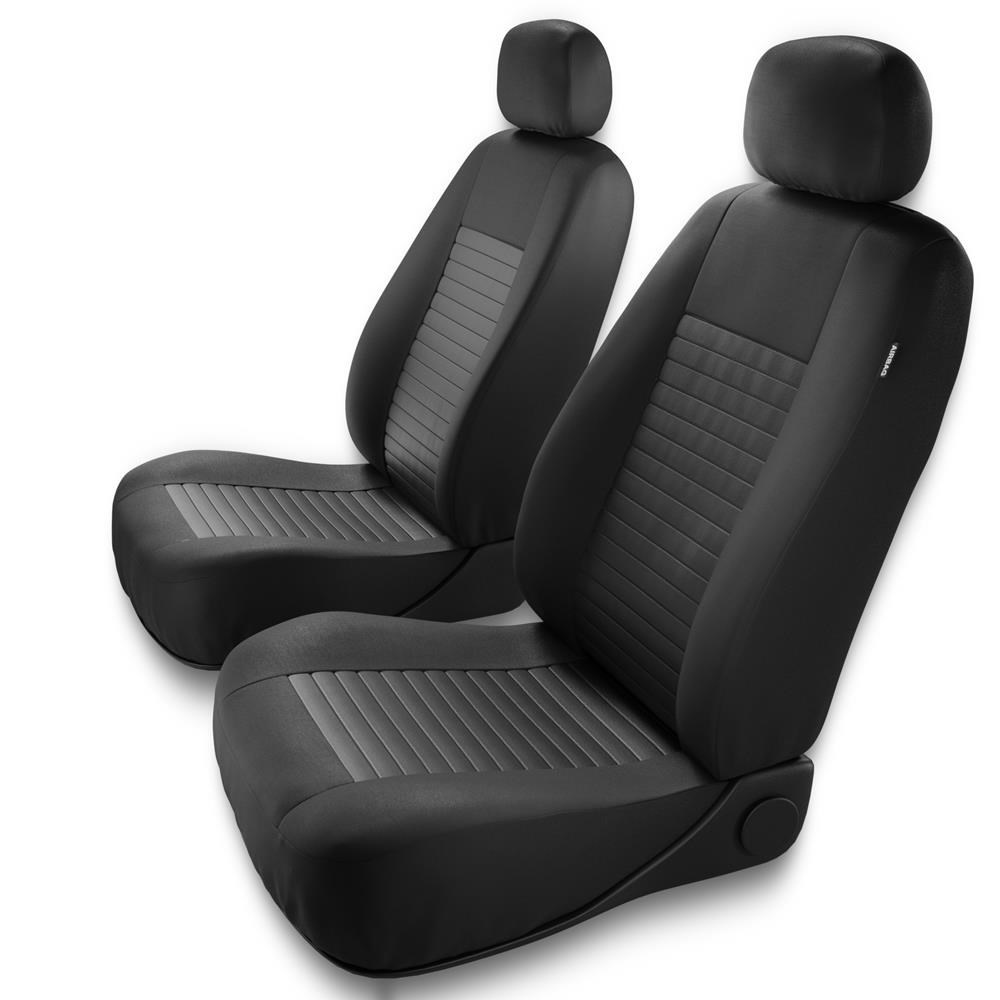 Universal Sitzbezüge Auto für Fiat Linea (2007-2015) - Autositzbezüge  Schonbezüge für Autositze - MD-1 Muster 1 (schwarz)