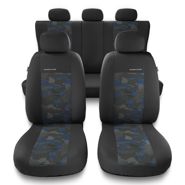 Universal Sitzbezüge Auto für Volkswagen Golf III, IV, V, VI, VII, VIII (1991-....) - Autositzbezüge Schonbezüge für Autositze - UNE-BL