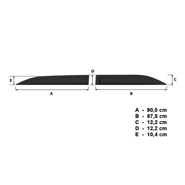 Schwarze Auto Seitenschutzleisten Dacia Jogger Crossover (2022-....)