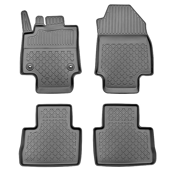 TPE Fußmatten Auto für Toyota RAV4 V SUV (01.2019-....) - schwarz Automatten Autoteppiche - mit Schaltgetriebe