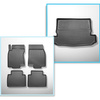 Set Kofferraumschale und angepasste Autoteppiche TPE PREMIUM für: Nissan X-Trail III T32 SUV (08.2014-12.2021) - 7 Sizte; 3. Reihe umgelegt