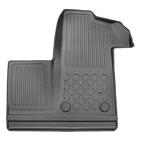 TPE Fußmatten Auto für Opel Movano B Van (02.2010-04.2021) - schwarz Automatten Autoteppiche