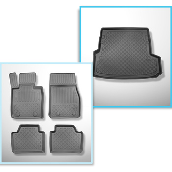 Set Kofferraumschale und angepasste Autoteppiche TPE für: BMW 3er F31 Touring (1