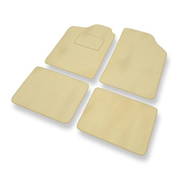 Fußmatten Auto für Renault Clio I Hatchback (1990-1998) - Premium Velours beige 