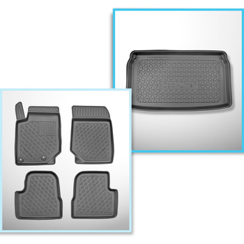 Set Kofferraumschale und angepasste Autoteppiche TPE für: Opel Mokka B SUV (02.2
