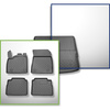 Set Kofferraumschale und angepasste Autoteppiche TPE für: Nissan X-Trail IV (T33) e-Power SUV (09.2022-....) - 7 Sitze;ohne 3. Sitzreihe