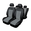 Maßgeschneiderte Sitzbezüge Auto für Seat Alhambra II Van (2010-2020) - Autositzbezüge Schonbezüge für Autositze - mit Kindersitzen in den hinteren Sitzen - grau