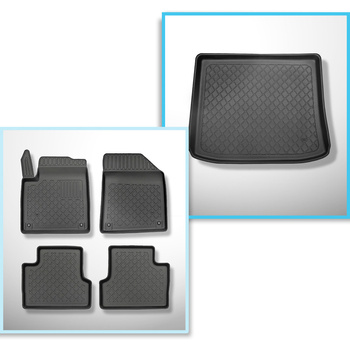 Set Kofferraumschale und angepasste Autoteppiche TPE für: Jeep Cherokee V KL SUV