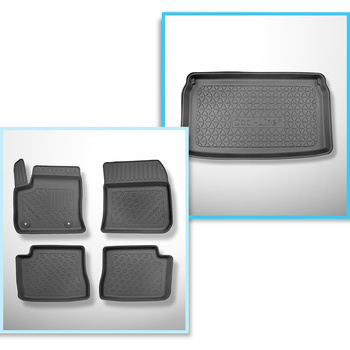 Set Kofferraumschale und angepasste Autoteppiche TPE für: Opel Mokka-e SUV (02.2