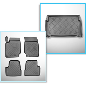 Set Kofferraumschale und angepasste Autoteppiche TPE für: Opel Mokka B SUV (02.2