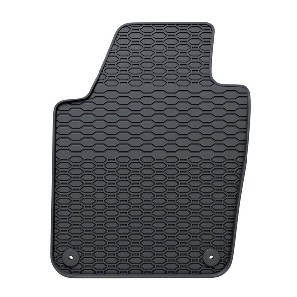 Gummifußmatten Auto für Volkswagen Polo V Hatchback, Limousine (2009-2017) - Gummimatten Gummi Fußmatten - schwarz - 4 Stk.