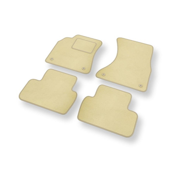 Fußmatten Auto für Seat Exeo Limousine (2008-2013) - Premium Velours beige Autom