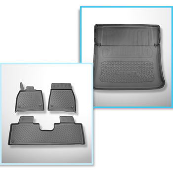 Set Kofferraumschale und angepasste Autoteppiche TPE für: Mercedes-Benz EQS X296