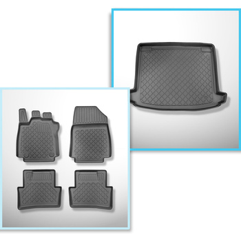 Set Kofferraumschale und angepasste Autoteppiche TPE für: Renault Clio IV Grandt