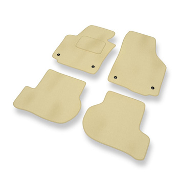 Fußmatten Auto für Seat Toledo III Hatchback (2004-2009) - Premium Velours beige
