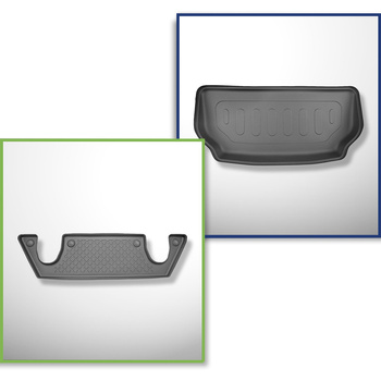 Set Kofferraumschale und angepasste Autoteppiche TPE für: Tesla Model X SUV (01.