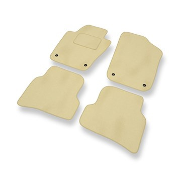 Fußmatten Auto für Seat Ibiza IV (2008-2017) - Premium Velours beige Automatten Autoteppiche