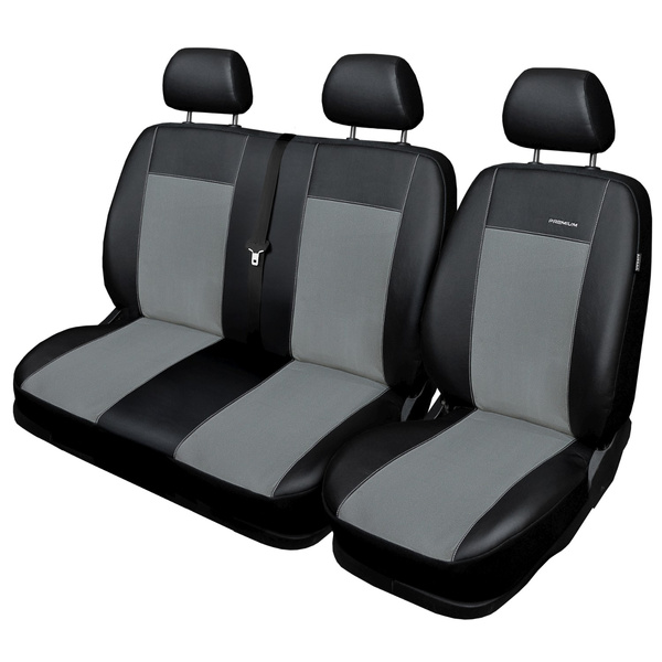 Maßgeschneiderte Sitzbezüge Auto für Volkswagen Transporter T5 Van (2003-2015) nur vordere Sitze - 1+2 - Autositzbezüge Schonbezüge für Autositze - PRG