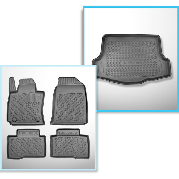 Set Kofferraumschale und angepasste Autoteppiche TPE für: SsangYong Tivoli Grand Crossover (06.2021-....) - unterer Kofferraum;für / ohne Doppelboden