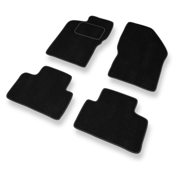 Fußmatten Auto für Alfa Romeo 147 Hatchback (2000-2010) - Premium Velours schwarze Automatten Autoteppiche