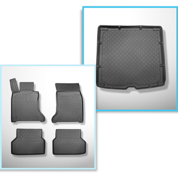 Set Kofferraumschale und angepasste Autoteppiche TPE für: BMW 5er E61 Touring (0