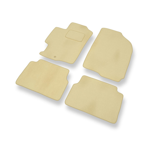 Fußmatten Auto für Mazda 6 I Kombi, Liftback, Limousine (2002-2008) - Premium Velours beige Automatten Autoteppiche