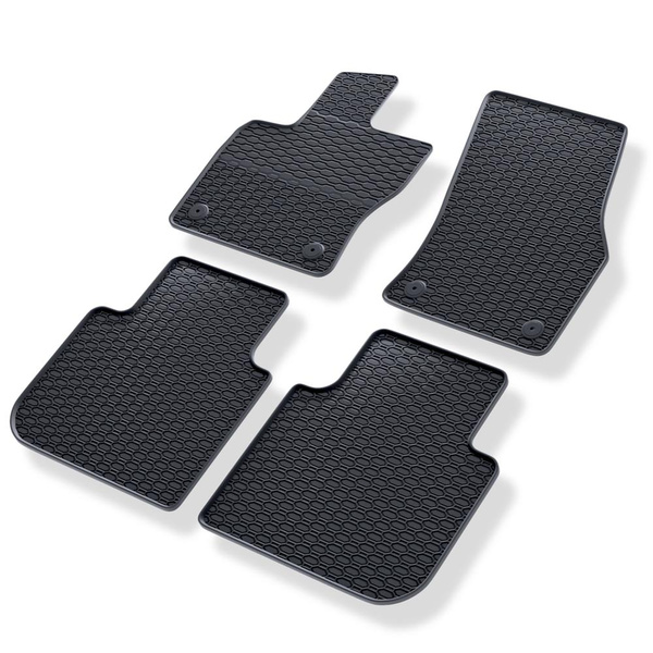 Gummifußmatten Auto für Volkswagen Tiguan Allspace SUV (2017-....) - Gummimatten Gummi Fußmatten - schwarz - 4 Stk.