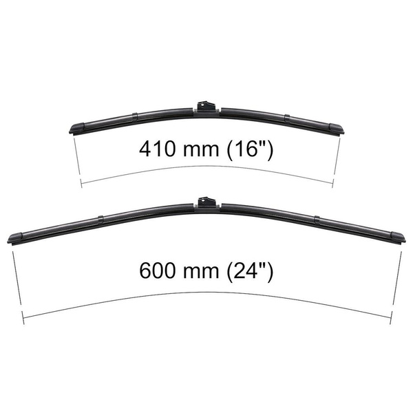 Vordere Scheibenwischer für Renault Clio III Grandtour, Hatchback (06.2005-12.2015) - Wischerblätter Flach