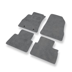 Fußmatten Auto für Nissan Juke I Crossover (2010-2019) - Premium Velours graue Automatten Autoteppiche